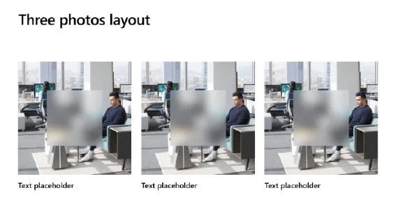 Third example of slide layouts for presentation accessibility