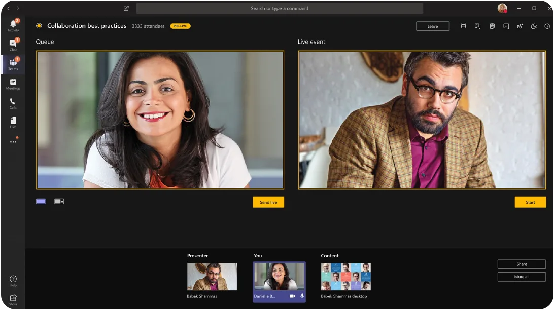 Microsoft Teams live events